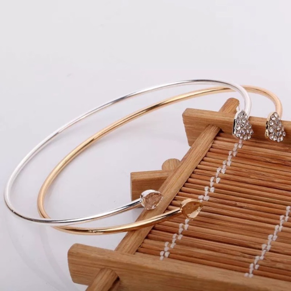 3 for $15 💛gold heart bangle bracelet - Picture 4 of 5